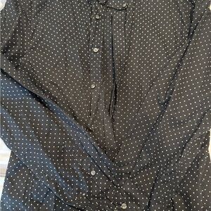 MICHAEL Michael Kors Black Shirt Jacket with White Dots